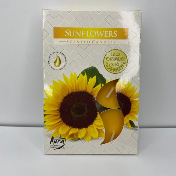 Vela tealight sunflowers