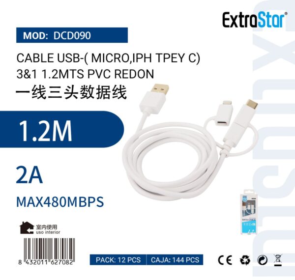 CABO USB 3EM1