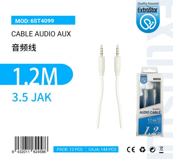 CABO AUDIO AUX 1,2M