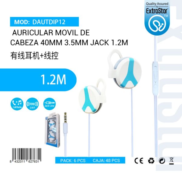 AURICULAR PARA TELEMOVEL 1,20M