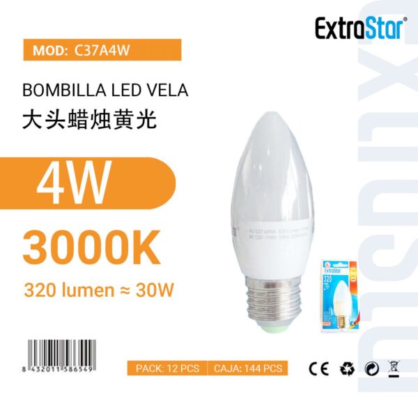 LAMPADA LED AMARELA 4W