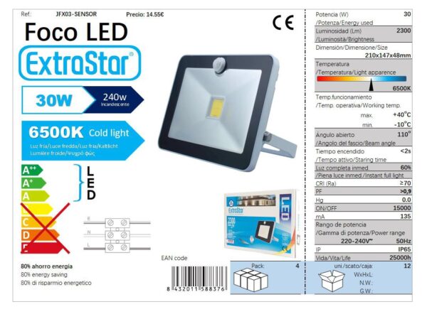 FOCO DE LUZ BRANCA 30W