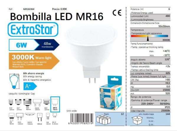 LAMPADA BRANCA MR16