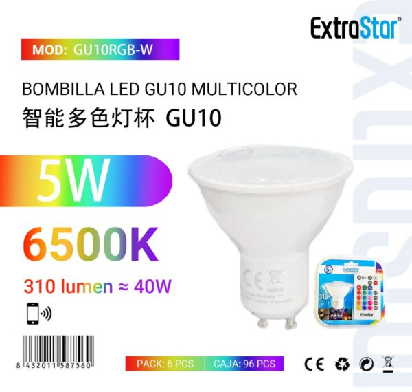 LAMPADA GU10 MULTICOLOR