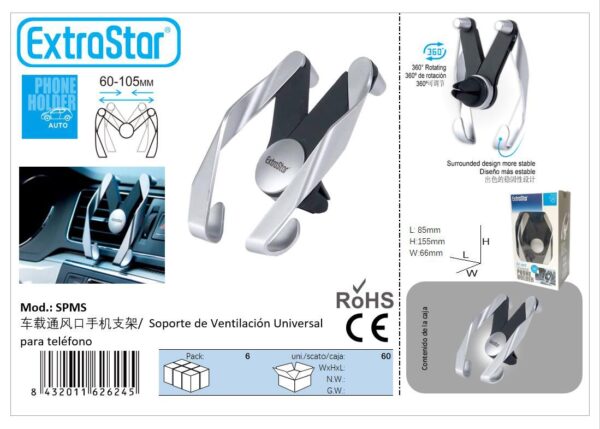 SUPORTE PARA TELEMOVEL DE VENTILAÇAO