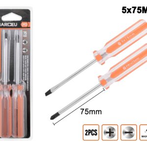 Chave de fendas conjunto de 2 tipos (75mm)