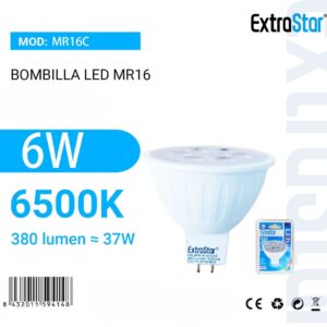 Lâmpada LED MR 16 cor branca