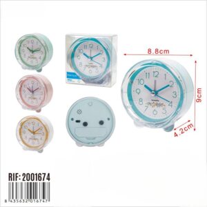 Relógio redondo com luz noturno