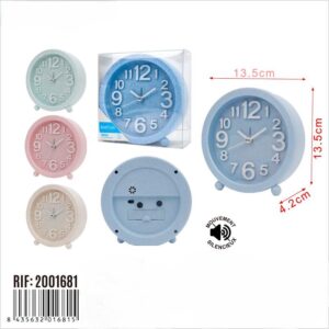 Relógio cor pastel redonda 13.5cm