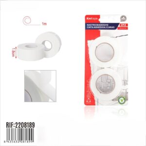 Fita cola dupla face de esponja 1.8cm x1m