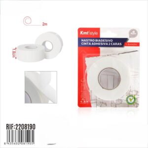 Fita cola dupla face de esponja 1.8cm x 2m