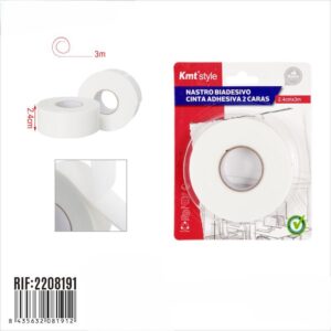 Fita cola dupla face de esponja 2.4cm x 3m