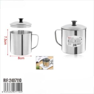 Caneca com tampa de inox - 7.5cm