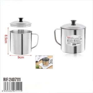 Caneca com tampa de inox - 8.5cm