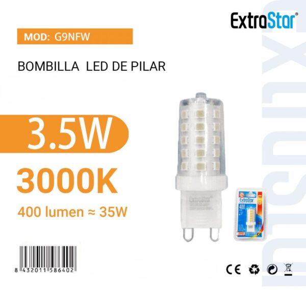 Lâmpada LED G9, 3.5W