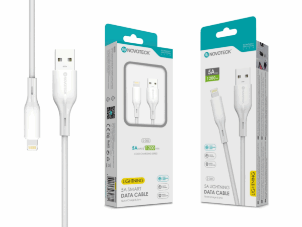 Cabo de Dados Lightning Branco 1.20M,5A