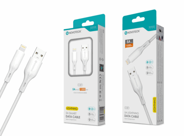 Cabo de Dados Lightning Branco 1.50M,5A