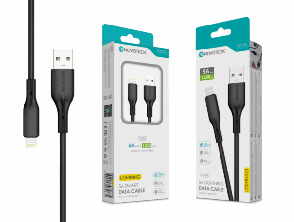 Cabo de Dados Type-C Preto 1.20M,5A