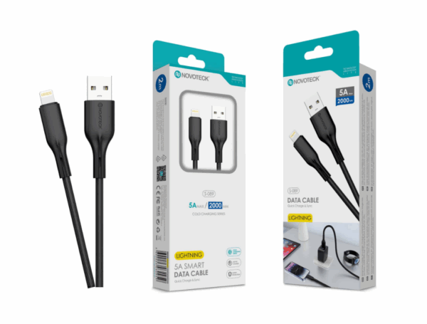Cabo de Dados Type-C Negro 2M,5A