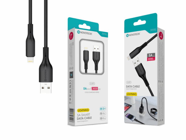 Cabo de Dados Type-C Negro 3M,5A