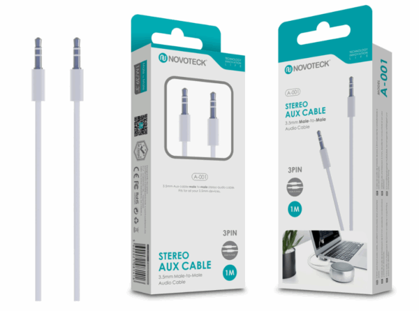 Cabo Aux 1M 3Pin Jack 3.50