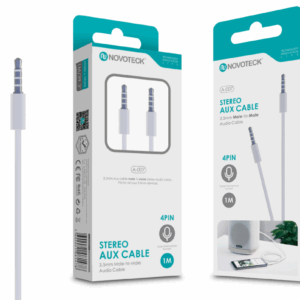 Cabo Aux 1M 4Pin Jack 3.5