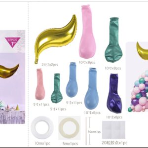 Kit Guirlanda de Balões Cauda de Sereia – 67 Peças