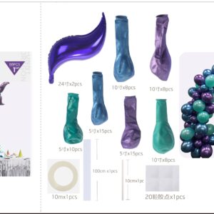 Kit Guirlanda de Balões Cauda de Sereia – 66 Peças