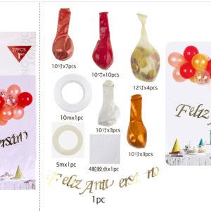 Kit Guirlanda de Balões – 27 Peças - cores quentes