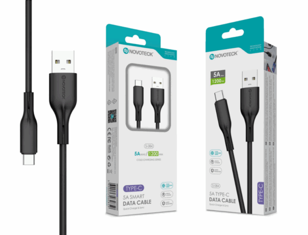 Cabo de Dados Type-C Preto1.20M,5A