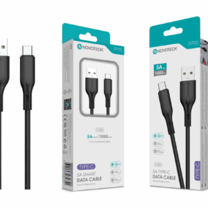 Cabo de Dados Type-C Preto 1M,5A