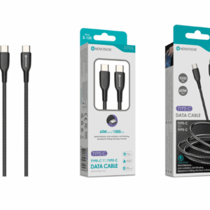 Cabo de Dados Type-C para Type-C 60W com Revestimento Resistente