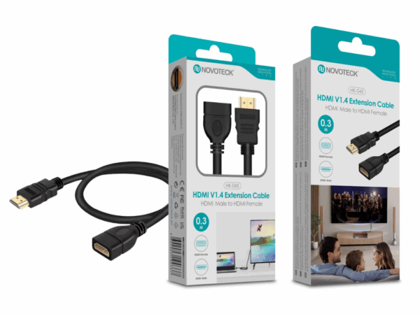 Cabo de Extensão HDMI V1.4 -  Macho para Fêmea, 0,3m
