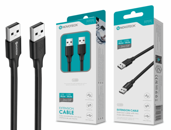 Cabo de Extensão USB 1.50M Macho-Macho