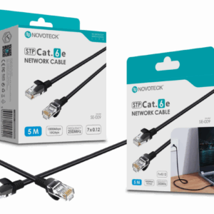 Cabo de Rede Blindado STP Cat.6e – 5,0m, 1000 Mbps, Conectores RJ45