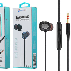 E-019 Auriculares Com Micro Preto