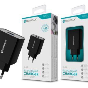 Carregador 2.4A 1 USB Negro NOVOTECK C-002
