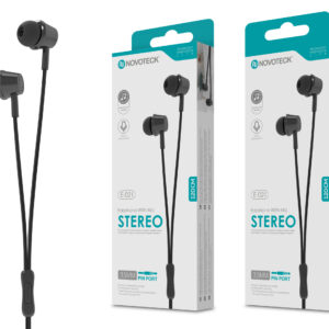 Auriculares Com Micro 120Cm Negro E-021