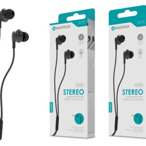 Auriculares Com Micro 120cm Negro E-022