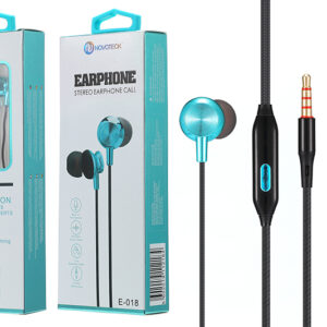 E-018 Auriculares Metal Com Micro Azul