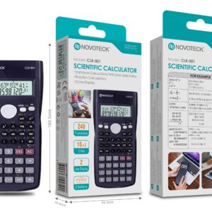 Calculadora Científica Avançada NOVOTECK CLR-001 com 240 Funções e Display Duplo