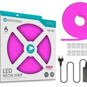Fita Neon Led Roxo 5M 10W 12V 600Led Ip65 LED-025