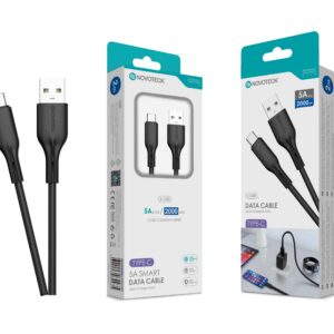Cabo de Dados Type-C Negro 2M,5A, S-088