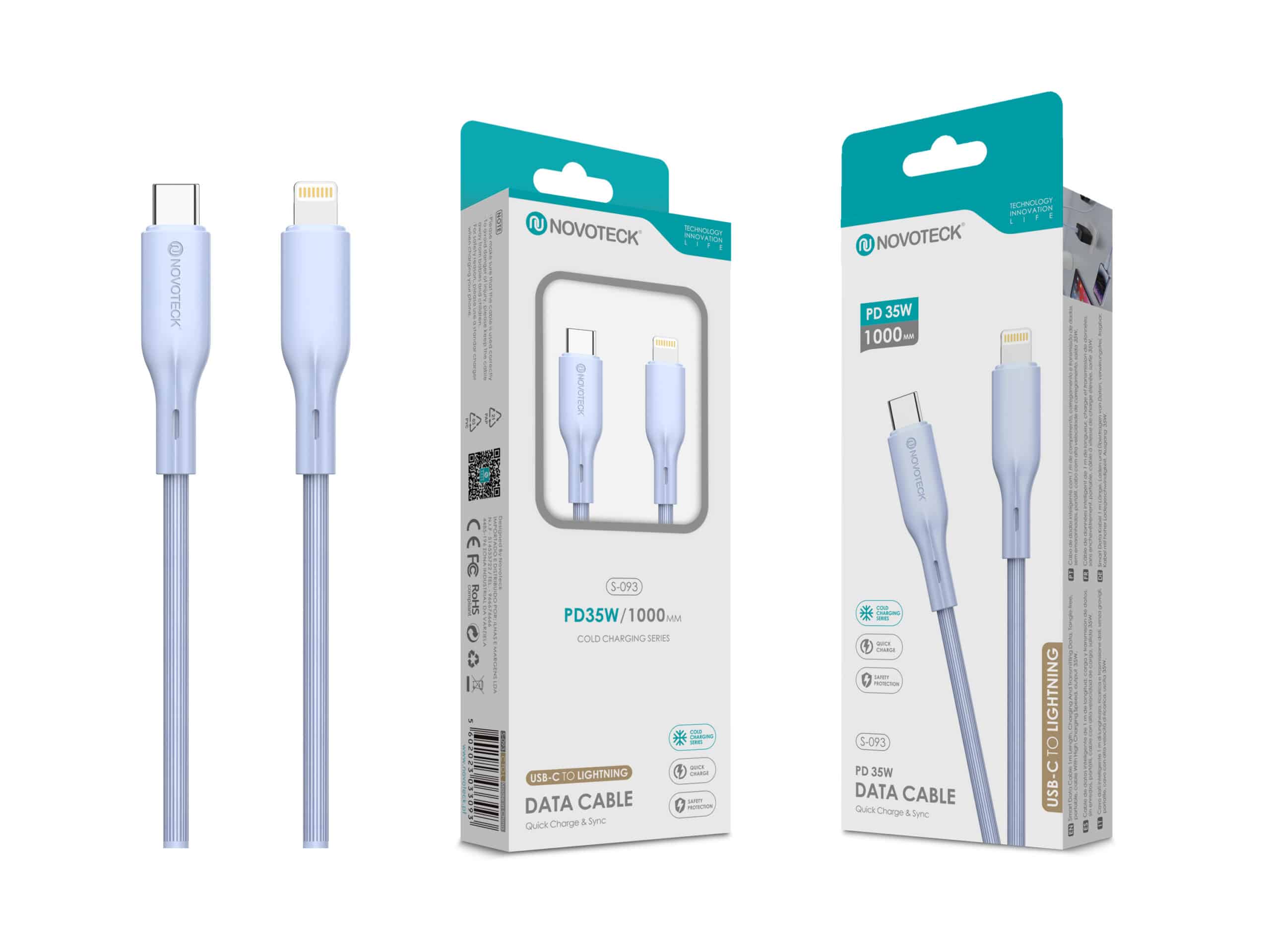 Cabo USB-C para Lightning PD35W Lilás 1M S-093