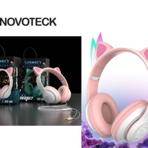 STN-168 AURICULARES BLUETOOTH GATO RGB