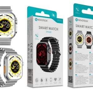 Smartwatch Prateado SWA02 com Funções Inteligentes, Monitoramento de Saúde, Conexão Bluetooth e Design Moderno