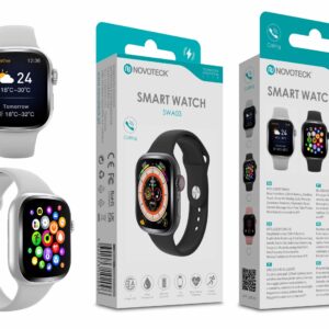 Smartwatch Prateado SWA03 - Monitoramento de Saúde, Notificações