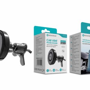 Suporte Magnético para Telemóvel em Grelha de Ventilação com Rotação 360º Carregamento Wireless