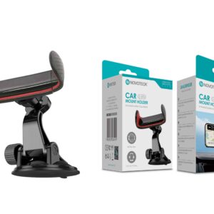 Suporte de Sucção Z-053 para Carro – Rotação 360º, Ventosa de Alta Resistência, Design Elegante com Toques de Vermelho
