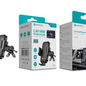 Suporte NOVOTECK Z-072 para Saída de Ar do Carro - Universal, Rotação 360º, para Telemóveis de 3.5"-6.7"